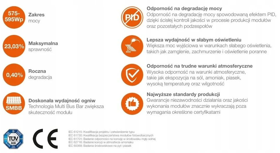 Saulės įkroviklis EMITK Fotovoltinis modulis 590W M590N72LB-SF-F7 VS36 sidabrinis rėmas dvišalis 4099854372551