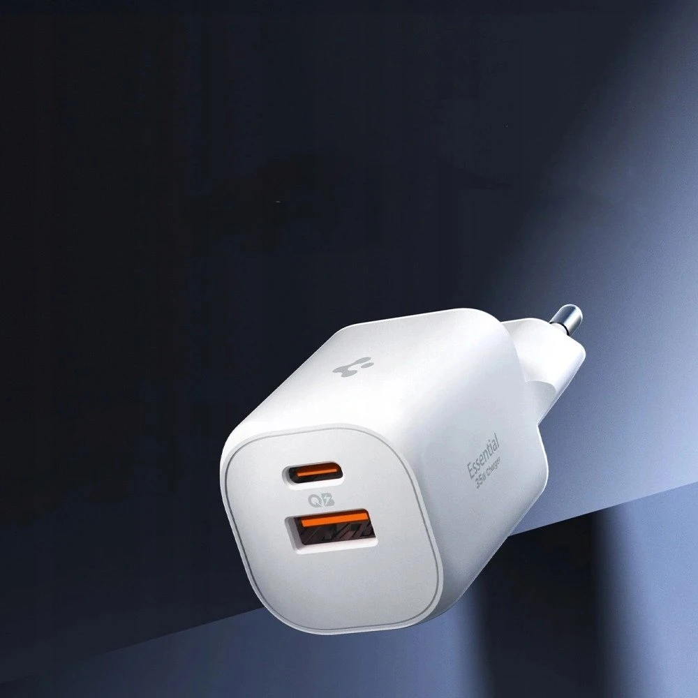 Įkroviklis Spigen Essential 35W Wall Charger EE352EU, baltas