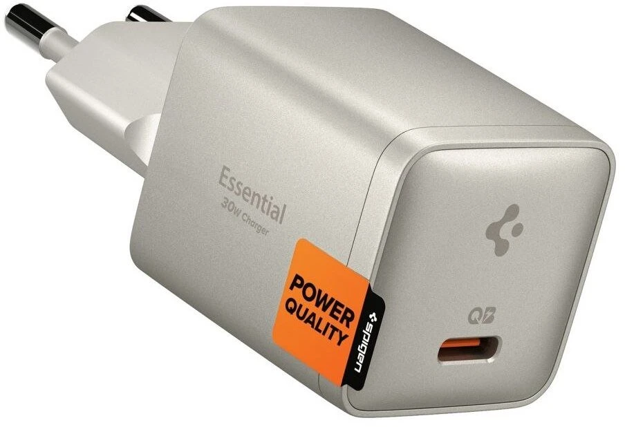Spigen EE301EU-GAN ESSENTIAL 1 PRIEVADO TINKLO ĮKROVIKLIS 30W NATURAL TITANIUM