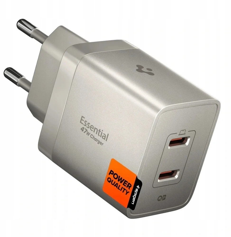 Spigen EE472EU-GAN ESSENTIAL 2 PRIEVADŲ TINKLO ĮKROVIKLIS 47W NATURAL TITANIUM
