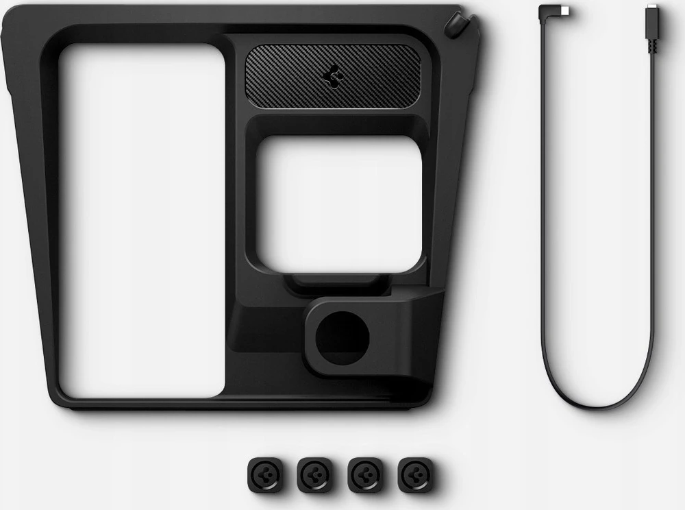 Spigen Tesla 3 viename belaidžio įkrovimo laikiklis, juodas - Tesla Model 3 2024