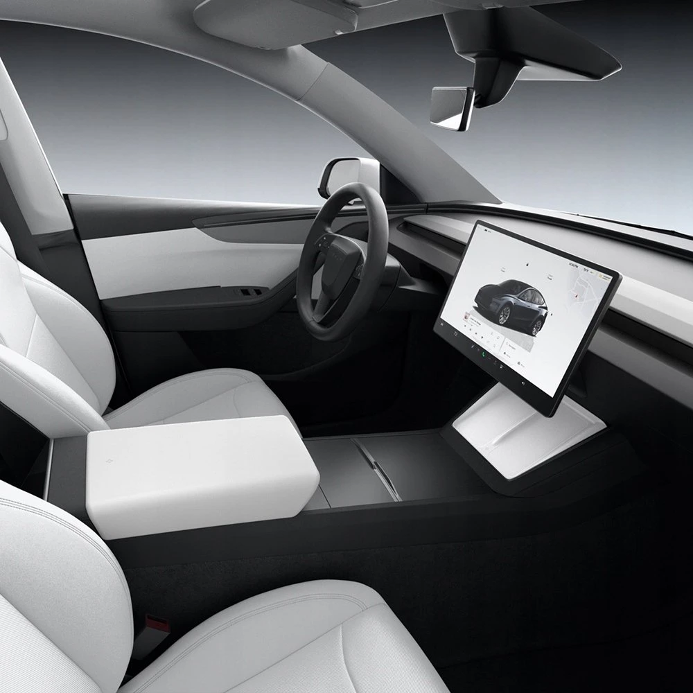 Spigen Tesla belaidžio įkrovimo kilimėlio dangtelis, baltas - Tesla Model Y 2025