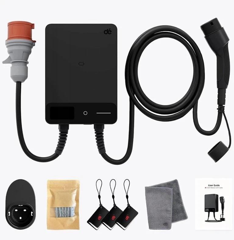Deaccessories deWB11 Elektromobilių įkrovimo stotelė su programėle, 11 kW