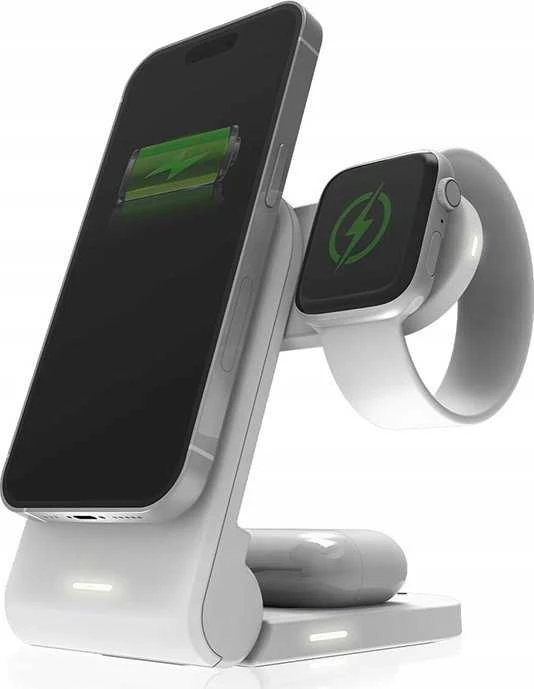 STM ChargeTree MAG - 3-in-1 mobile belaidis įkroviklis su MagSafe baltos spalvos