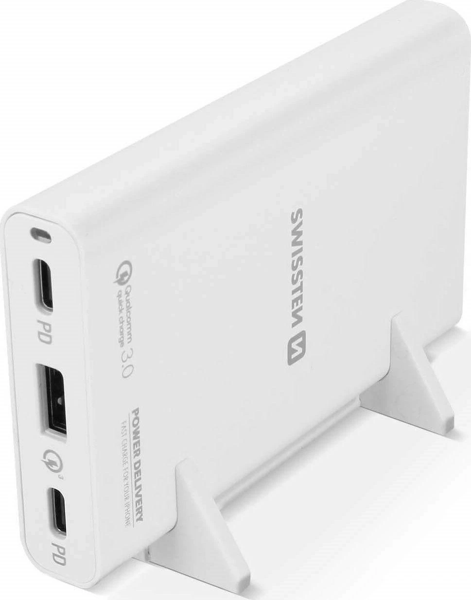 Įkroviklis Swissten 1x USB-A 2x USB-C 3 A (22013345)