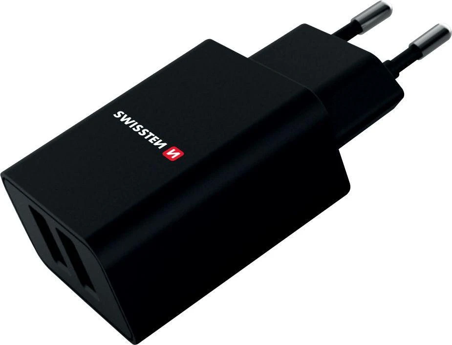 Swissten įkroviklis su dviguba USB-A jungtimi