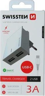 Swissten įkroviklis 2x USB-A 3 A (22043000)