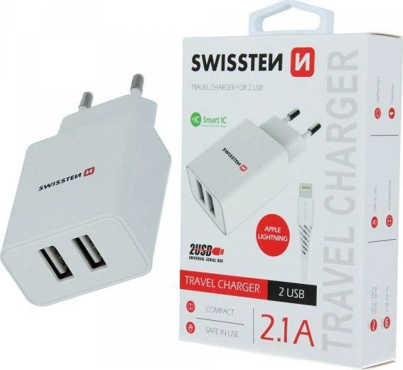 Swissten įkroviklis 2x USB-A 2.1 A (52451)