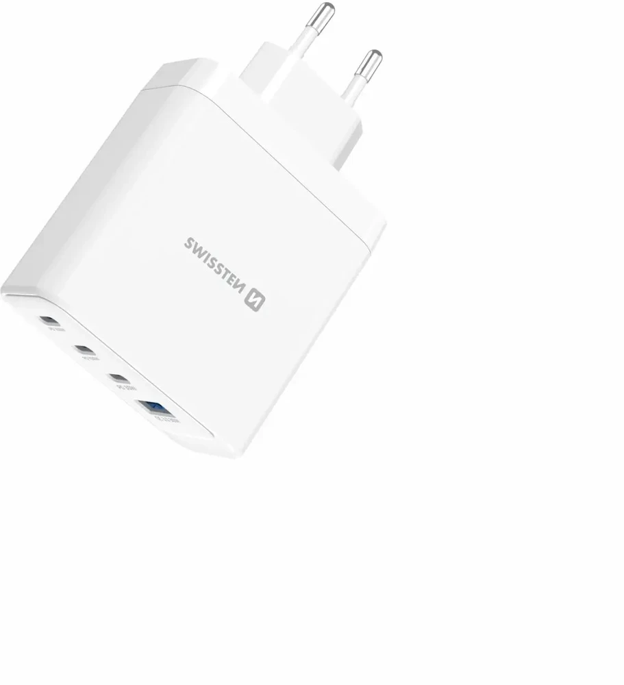 Įkroviklis Swissten Core GaN 1x USB-A 3x USB-C 100W (22071610)