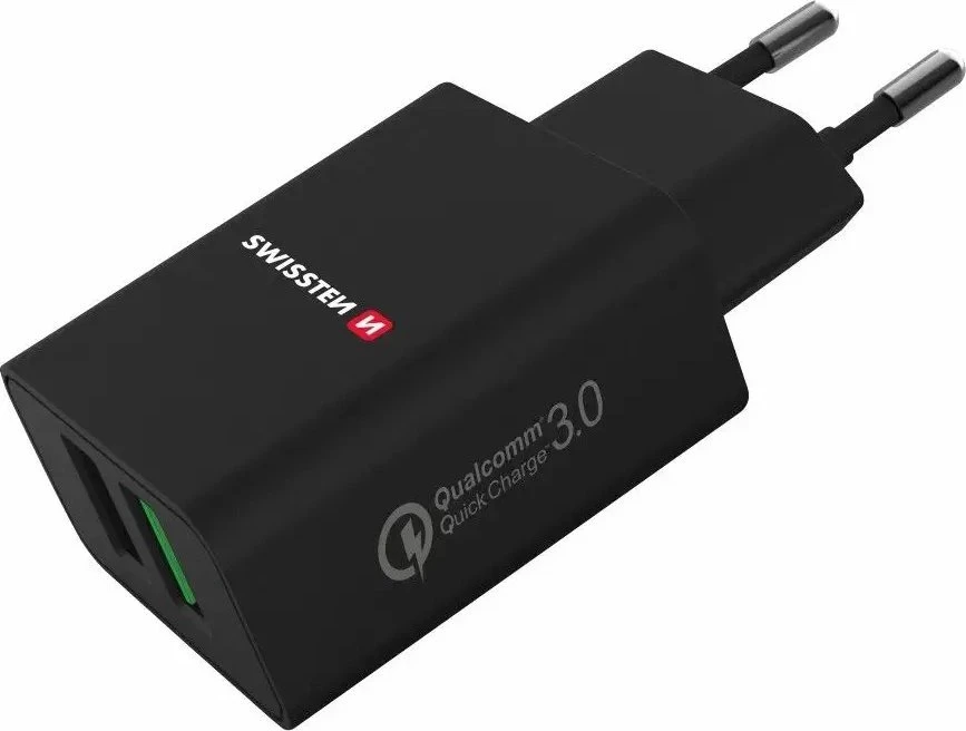 Įkroviklis Swissten SW-2XUSB-QC-ECO-23W-BK Podróżna 3x USB-A 23 W (22060200ECO*)