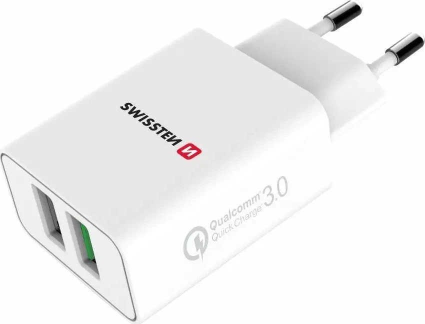 Įkroviklis Swissten SW-2XUSB-QC-ECO-23W-BK Podróżna 3x USB-A 23 W (22060200ECO*)