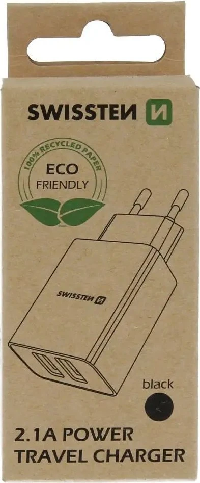 Įkroviklis Swissten smart IC Podróżna 2 2,1 A Baltas (22034000ECO)