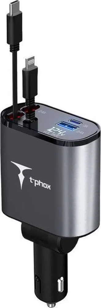 AUTOMOBILINIS ĮKROVIKLIS T-PHOX FLEXIT 4IN1 86W PILKAS