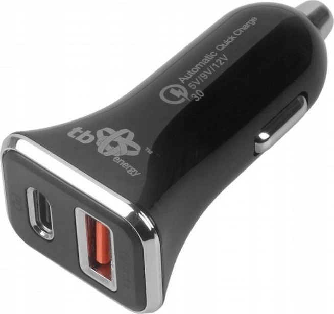 TB Universalus USB A+C QC automobilinis įkroviklis