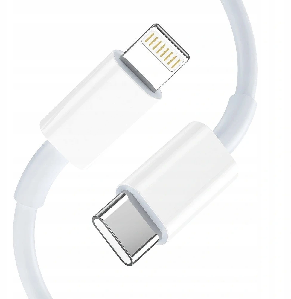 Tech-Protect NCA45W-GAN 2-Port laidinis įkroviklis PD 45W / QC3.0 + Lightning kabelis baltos spalvos