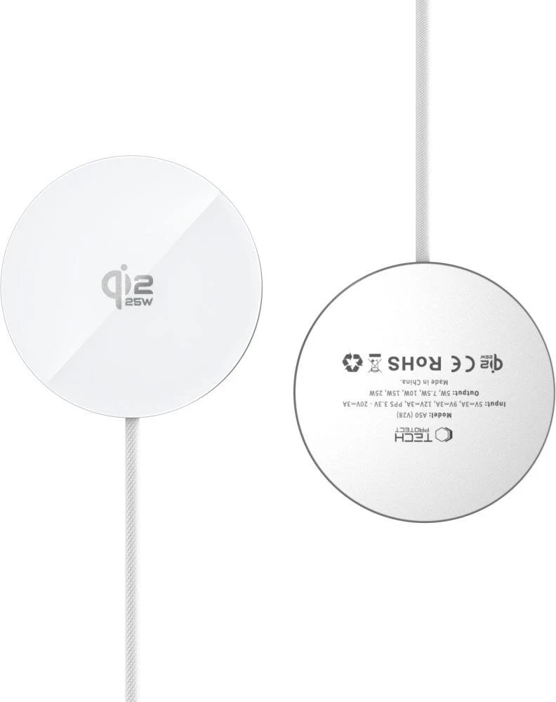 Tech-Protect A50 MAGNETINIS MagSafe BELAIDIS ĮKROVIKLIS 25W QI2.2 Baltas