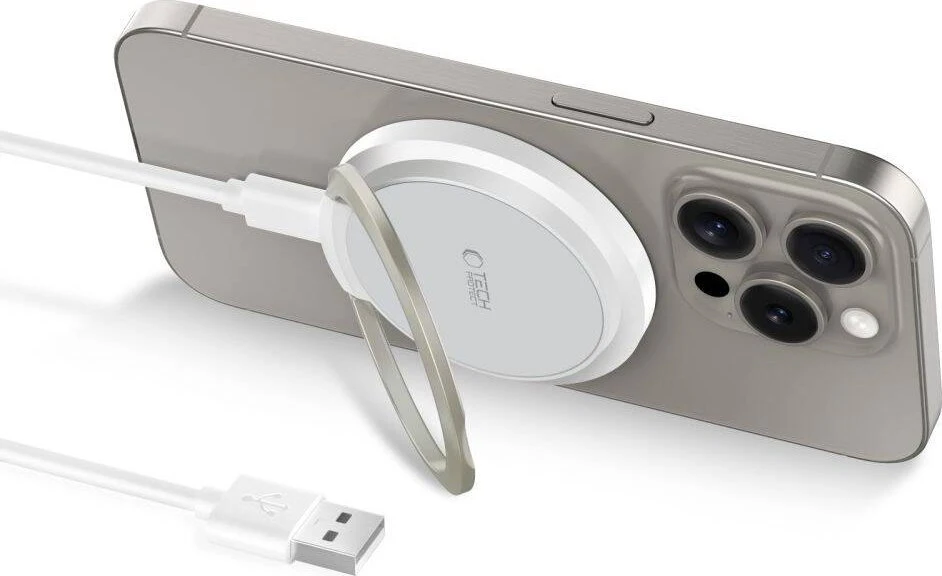 Belaidis įkroviklis 15W magnetinis MagSafe Tech-Protect QI15W-A33 baltas