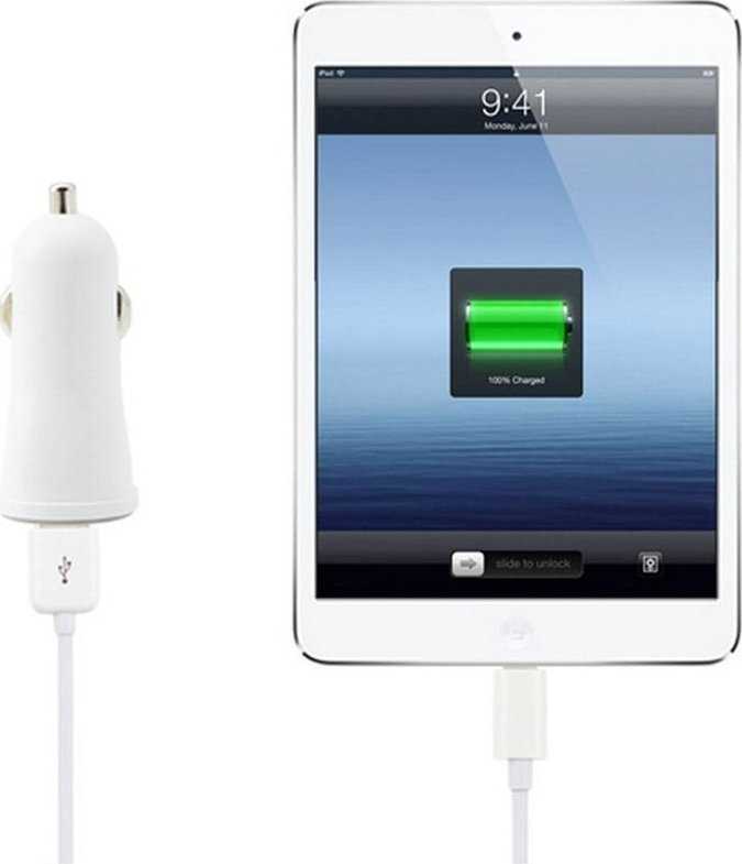 TECHLY 305281 Techly Automobilinis USB pakrovėjas 5V 1A/2.1A, 12/24V, du USB jungtys, baltas