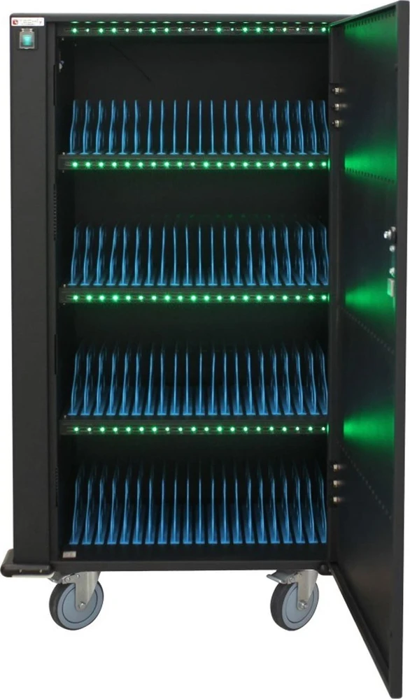 Techly 108712 Įkrovimo stotelė, 80 lizdų, USB-A 5V 2.1A, 4 lentynos