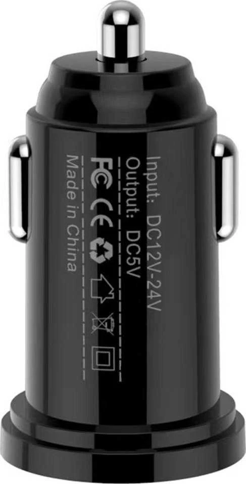 TECHLY Mini Car Charger 2 USB-A Prievadai 12W / 2.4A Juodas