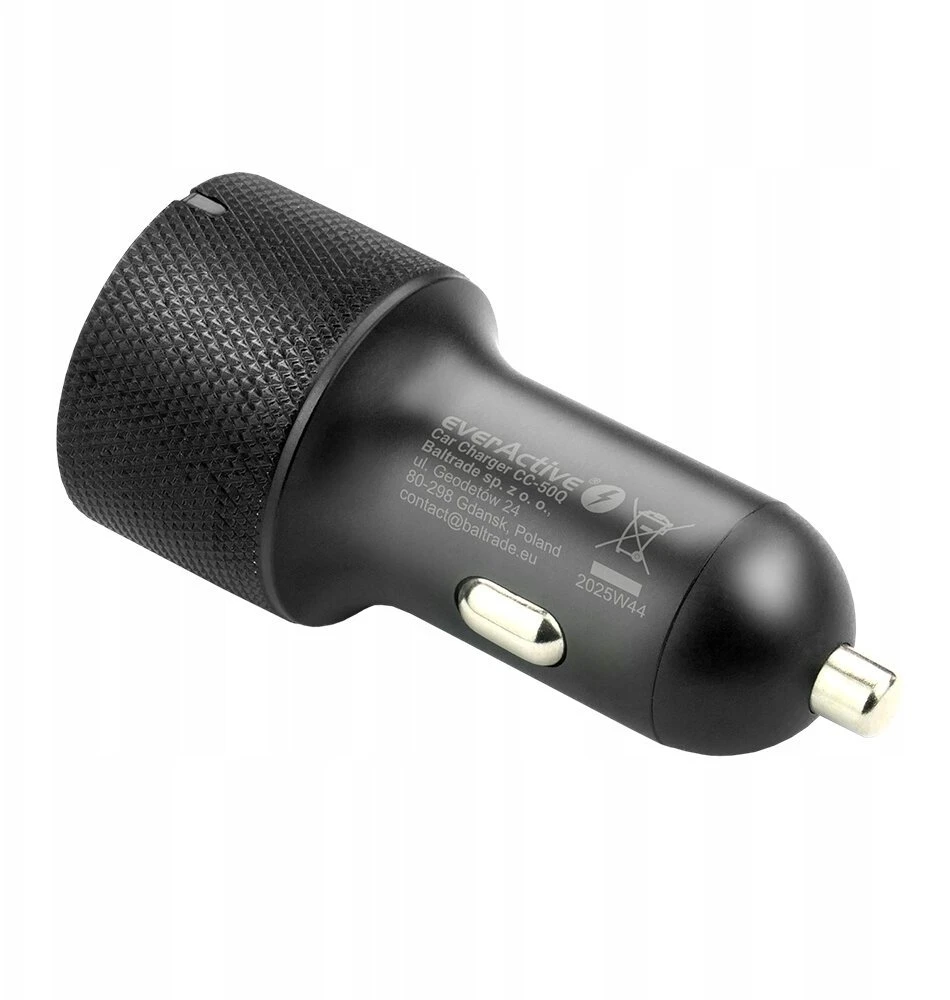 Automobilinis įkroviklis everActive CC-50Q USB QC3.0 + USB-C PD 75W