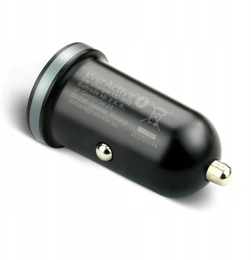 Automobilinis įkroviklis everActive CC-30Q USB + USB-C QC 3.0 PD 35W