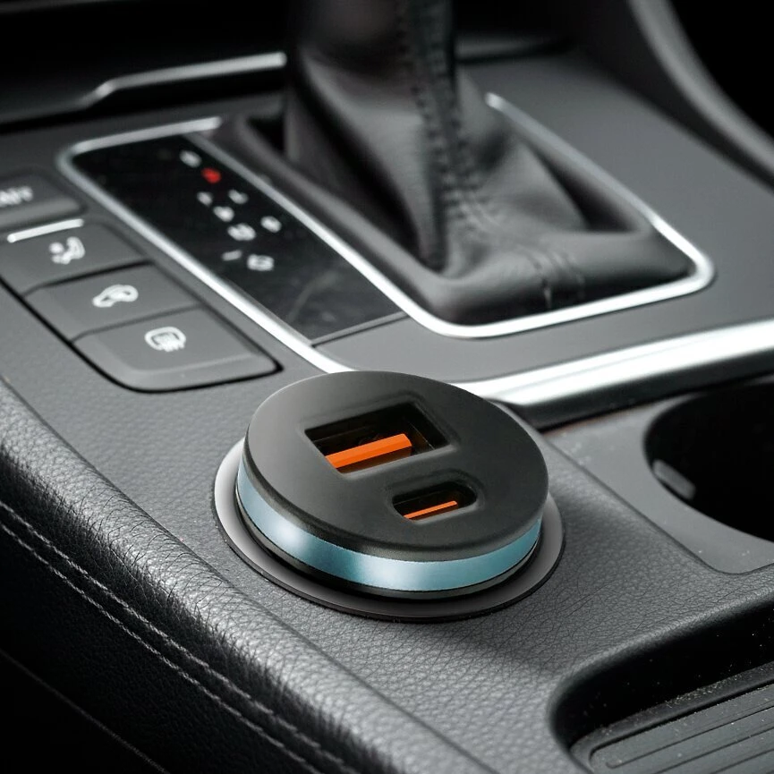 Automobilinis įkroviklis everActive CC-30Q USB + USB-C QC 3.0 PD 35W