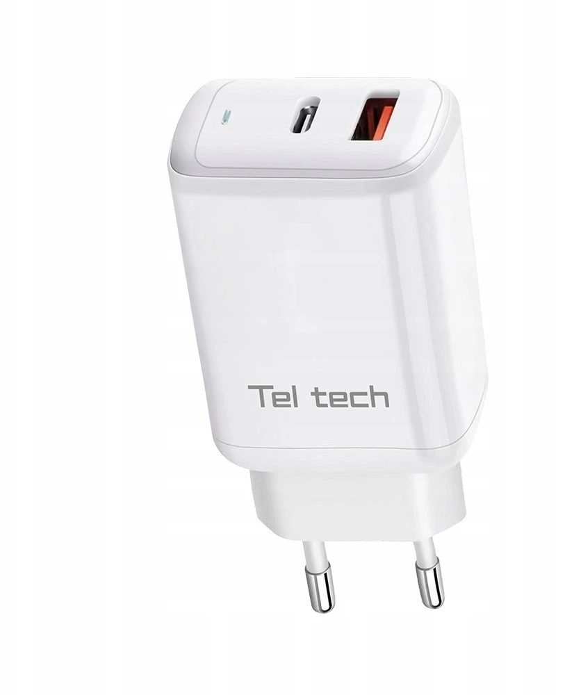 Teltech kroviklis jungiama į tinklą GaN USB / Typ-C 65W białyTCH-05