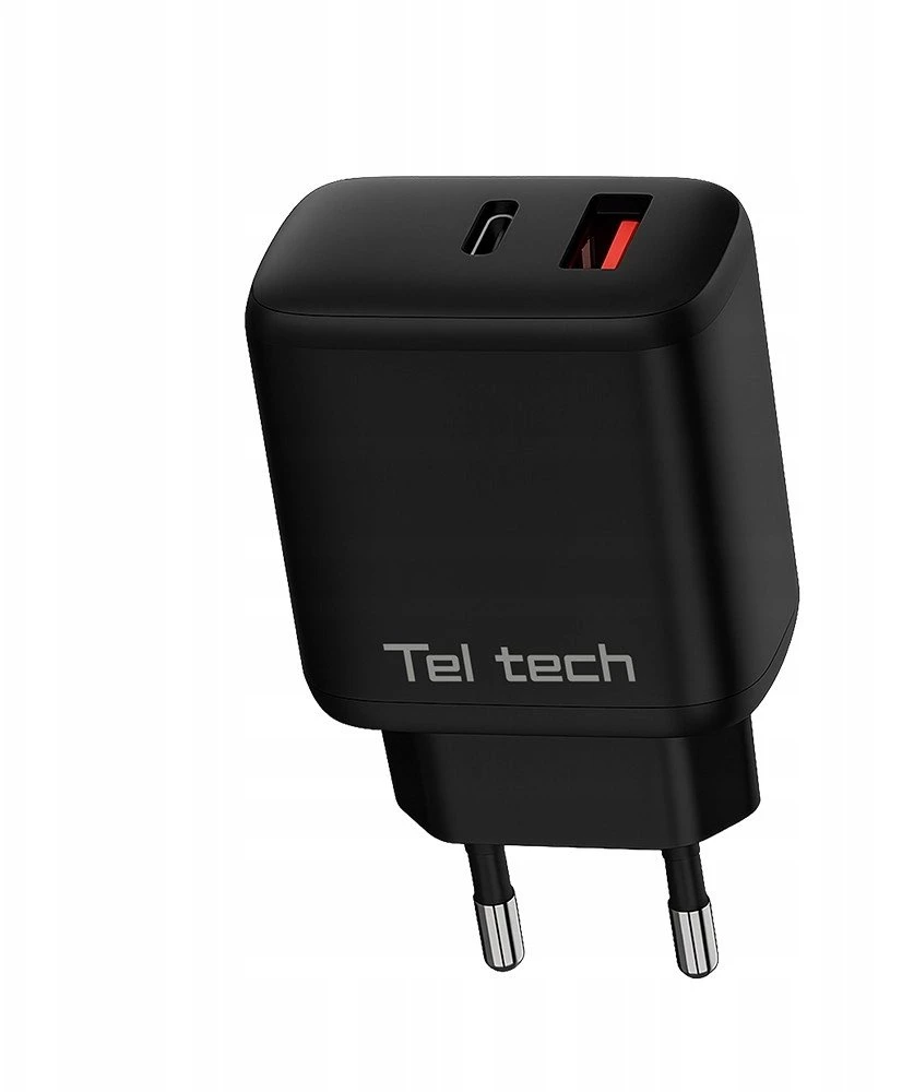 Teltech kroviklis jungiama į tinklą GaN USB / Typ-C 45W juoda TCH-03