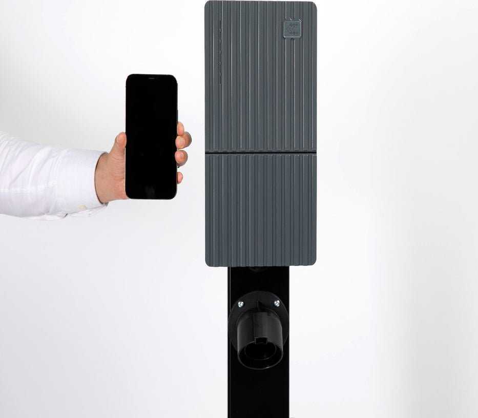 Teltonika Energy | TeltoCharge Type 2, 3 phase | EVC1200P4000 | 22 kW | Output | 32 A | Wi-Fi, Bluetooth, Ethernet, 4G/LTE (CAT1), 3G, 2G (Optional) | Powerful EV charger that is loaded with smart features accessible via mobile App. TeltoCharge features robust external shell and reliable build quality, which can withstand even the harshest weather. It is IP55 and IK10 rated, meaning that it can be safely installed both indoors and outdoors | m | Slate pilkas