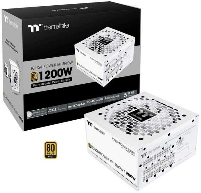 1200W Thermaltake Toughpower GT 1200W Snow ATX3.1 80+G WH