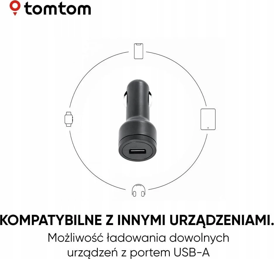 Įkroviklis automobilis TomTom + kabelis USB