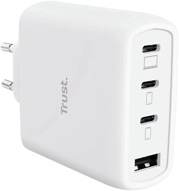 „Trust Maxo 65W Universal Baltas AC“ greitas įkrovimas patalpose