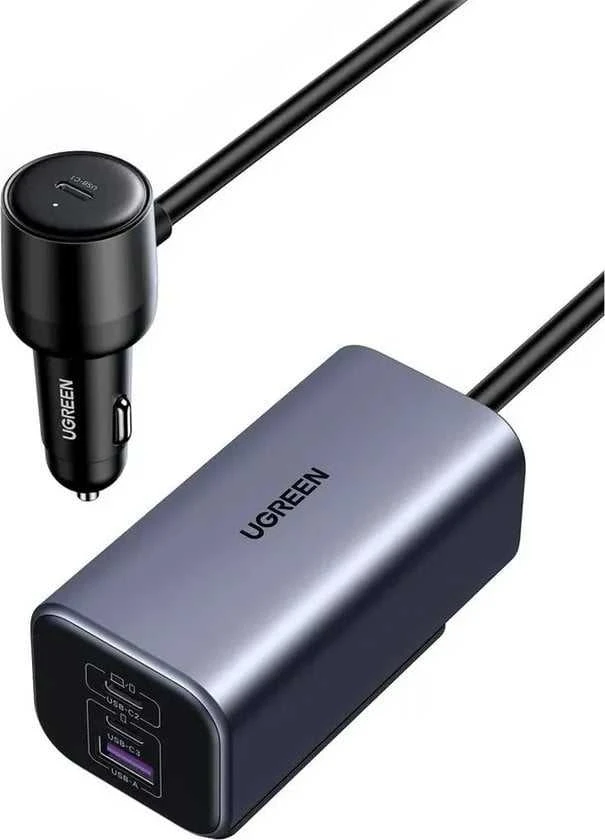 Automobilinis įkroviklis UGREEN 150W 4-Port GaN Car Charger (USB C)