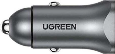 Automobilinis įkroviklis Ugreen CD130 USB-C/USB-A 30W pilkas