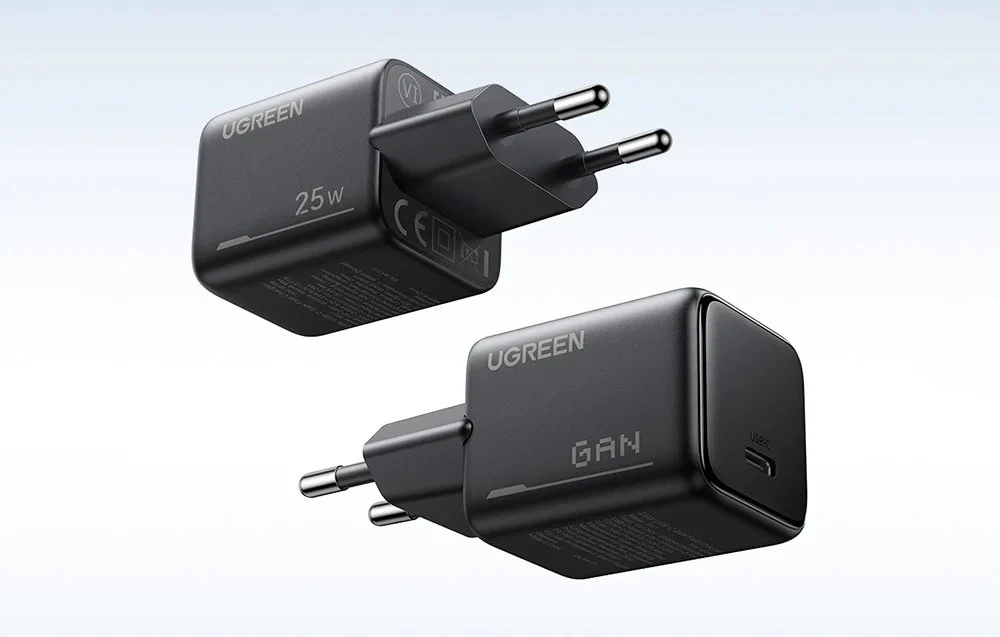 Įkroviklis jungiama į tinklą Ugreen X517 USB-C, GaN, 25W (juoda)