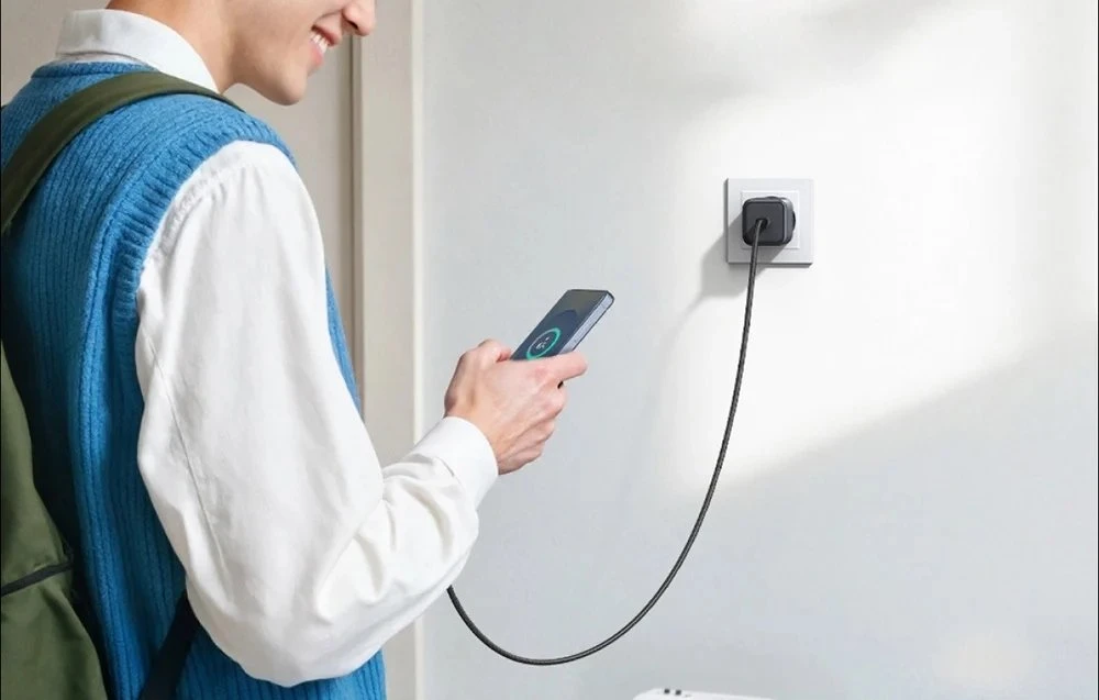 Įkroviklis jungiama į tinklą Ugreen X524 USB-C, GaN, 45W + kabelis 1m (balta)