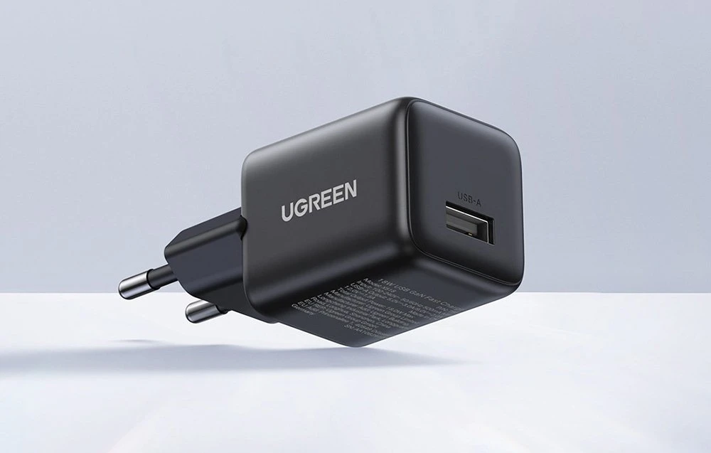 Įkroviklis jungiama į tinklą Ugreen X518 USB, GaN, 18W (juoda)