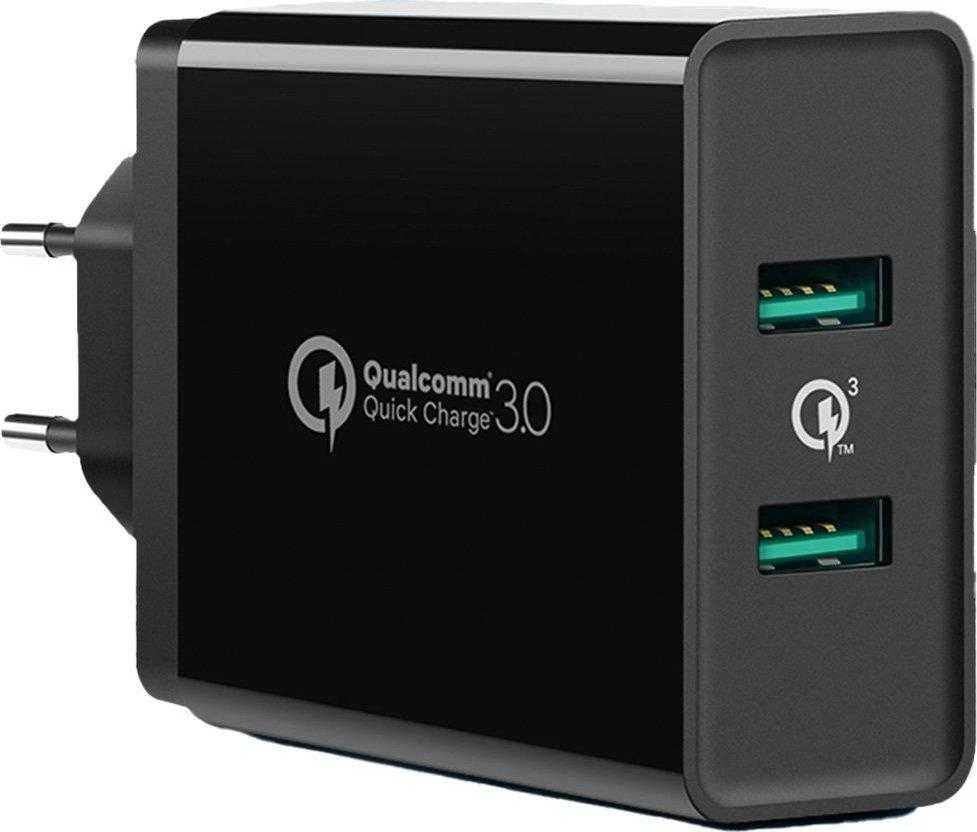 Greitas įkroviklis UGREEN, 2xUSB-A, 18W, PD 3.0 EU (juodas)