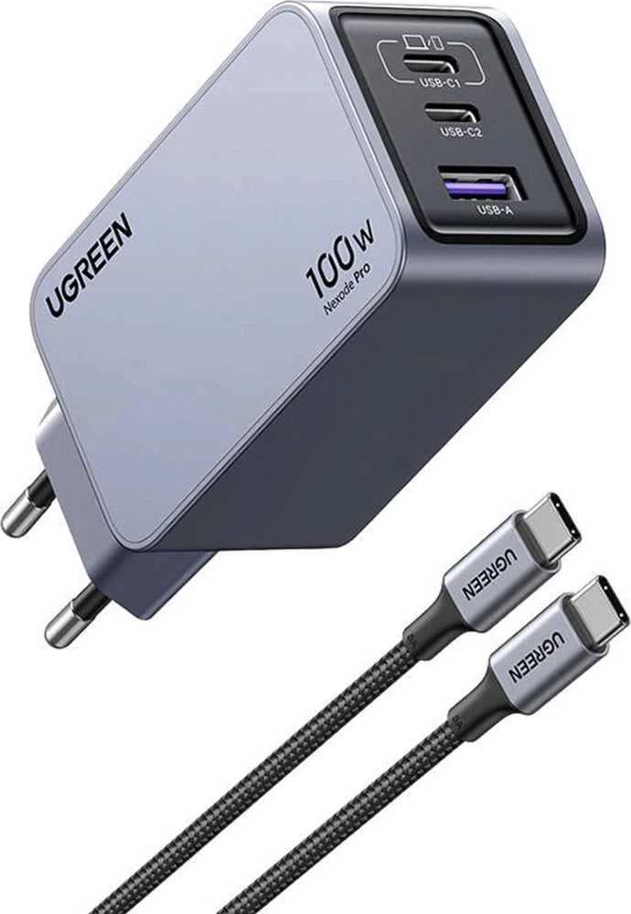 UGREEN Nexode Pro, 100W, 3 prievadų GaN greitasis įkroviklis