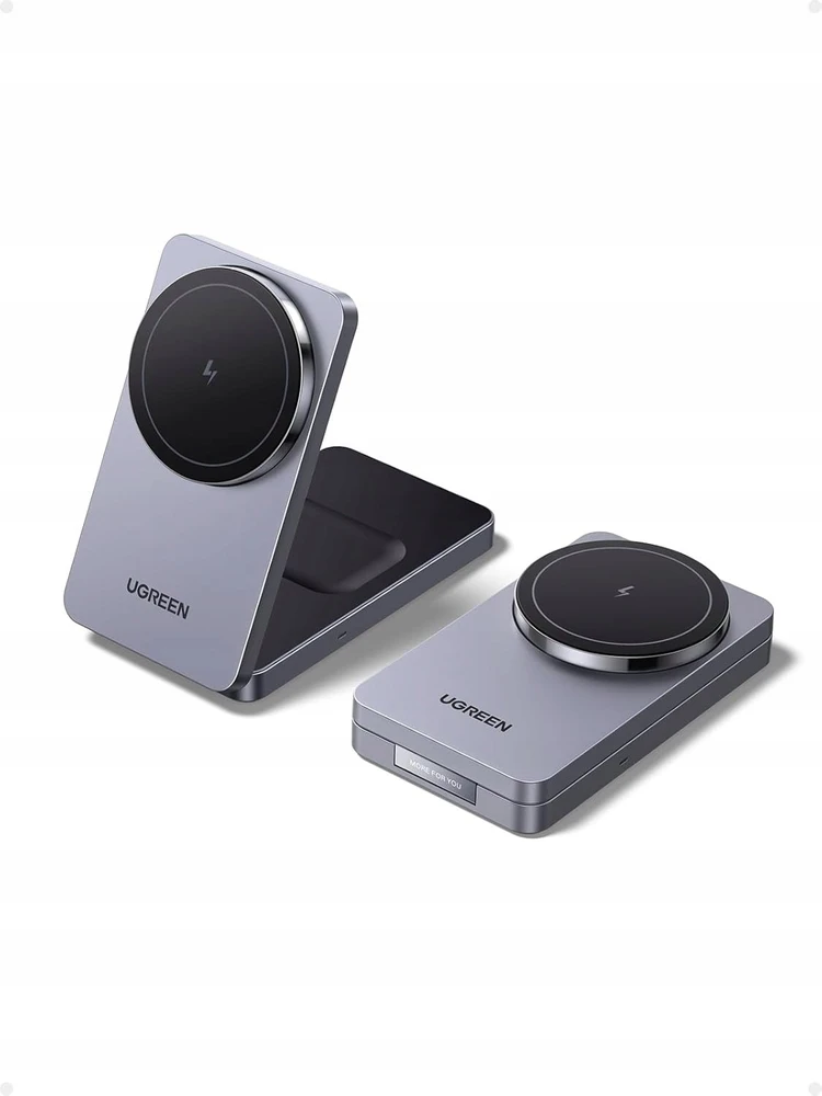 Įkroviklis indukcinė 2w1 Ugreen W528 do iPhone, AirPods, 20W (pilka)
