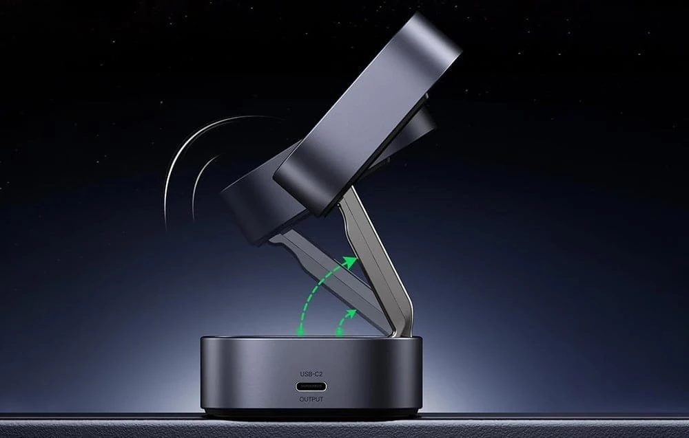 Ugreen W526 3in1 MagSafe / Qi indukcinis telefono / ausinių įkroviklis su USB-C prievadu - juodos spalvos