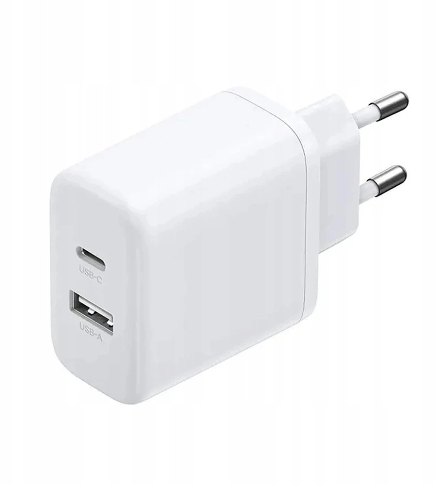 Ugreen X227 20W GaN Laidinis įkroviklis 1x USB-A 1x USB-C - baltos spalvos