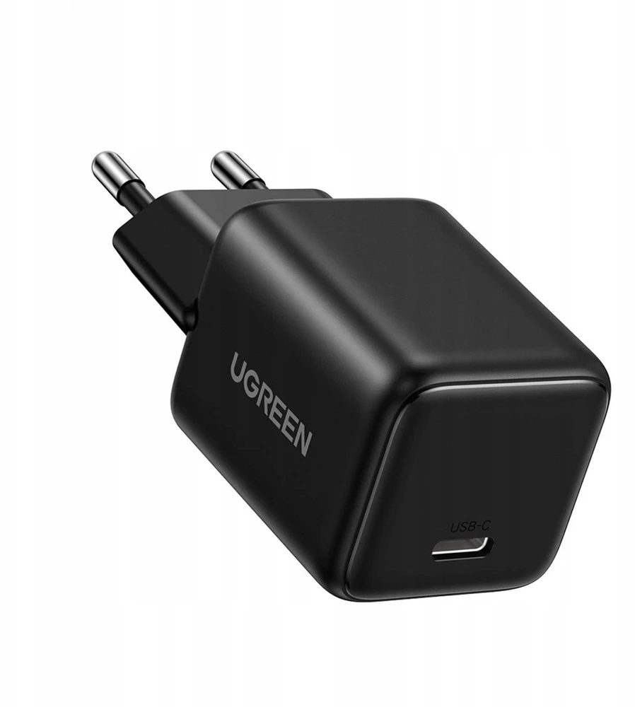 Ugreen X513 30W GaN Laidinis įkroviklis 1x USB-C + 1m USB-C Kabelis - juodos spalvos