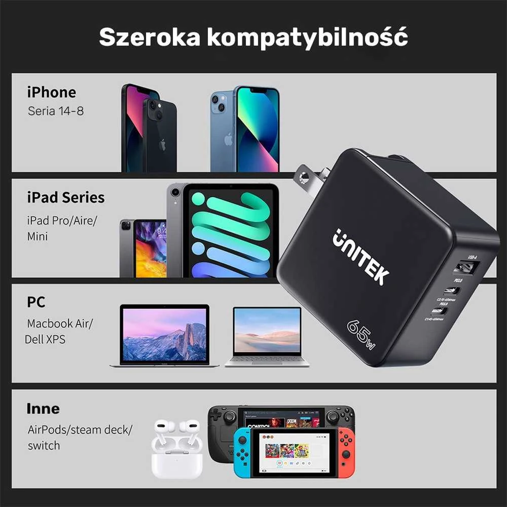 Įkroviklis - Unitek P1117B Juodas