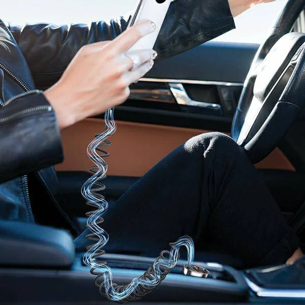 USAMS automobilinis įkroviklis C37 1xUSB+1xUSB-C 60W +USB-C Cable 30W PD+QC Fast Charge juodas CC192CC01