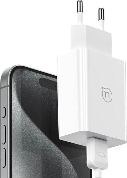 USAMS 18W Laidinis įkroviklis + USB-C/USB-A1m Fast Charging Cable baltos spalvos Series SC SCXLTZ02