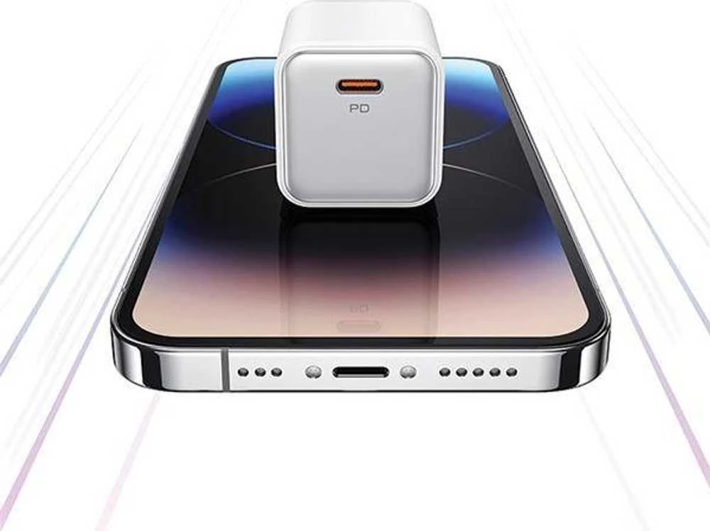 USAMS įkroviklis 1xUSB-C PD30W 3A (tik antgalis) PD3.0 greito įkrovimo violetinė X-ron serijos CC186