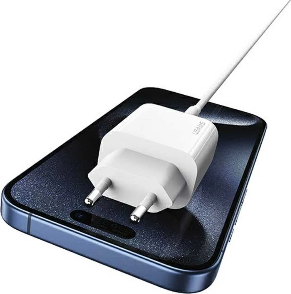 USAMS Laidinis įkroviklis 1xUSB-C T65 PD20W (only head) PD Fast Charging baltos spalvos CC226TC01 (US-CC226)