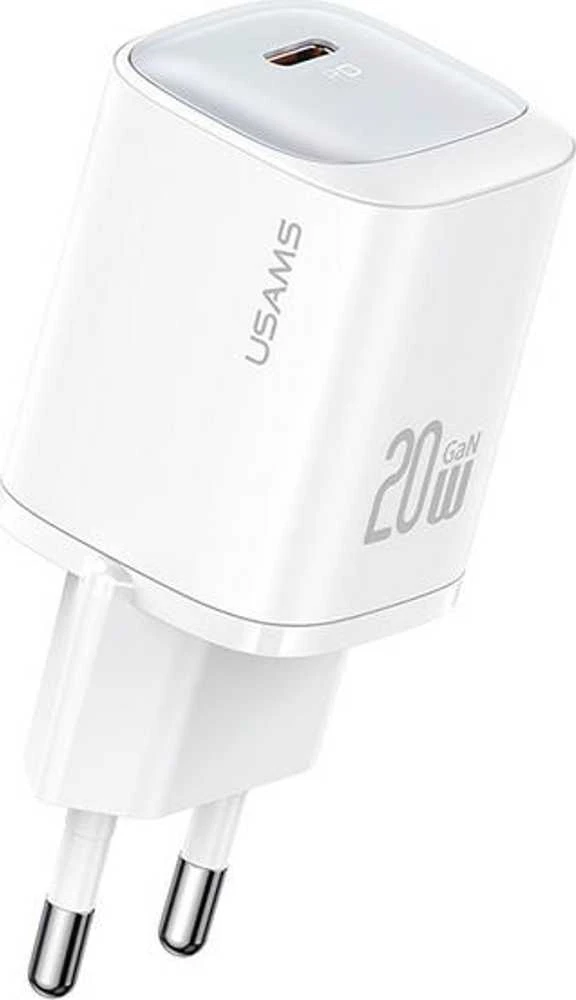 USAMS CC248 20W GaN USB-CFast įkrovimas HC serijos baltos spalvos CC248TC02